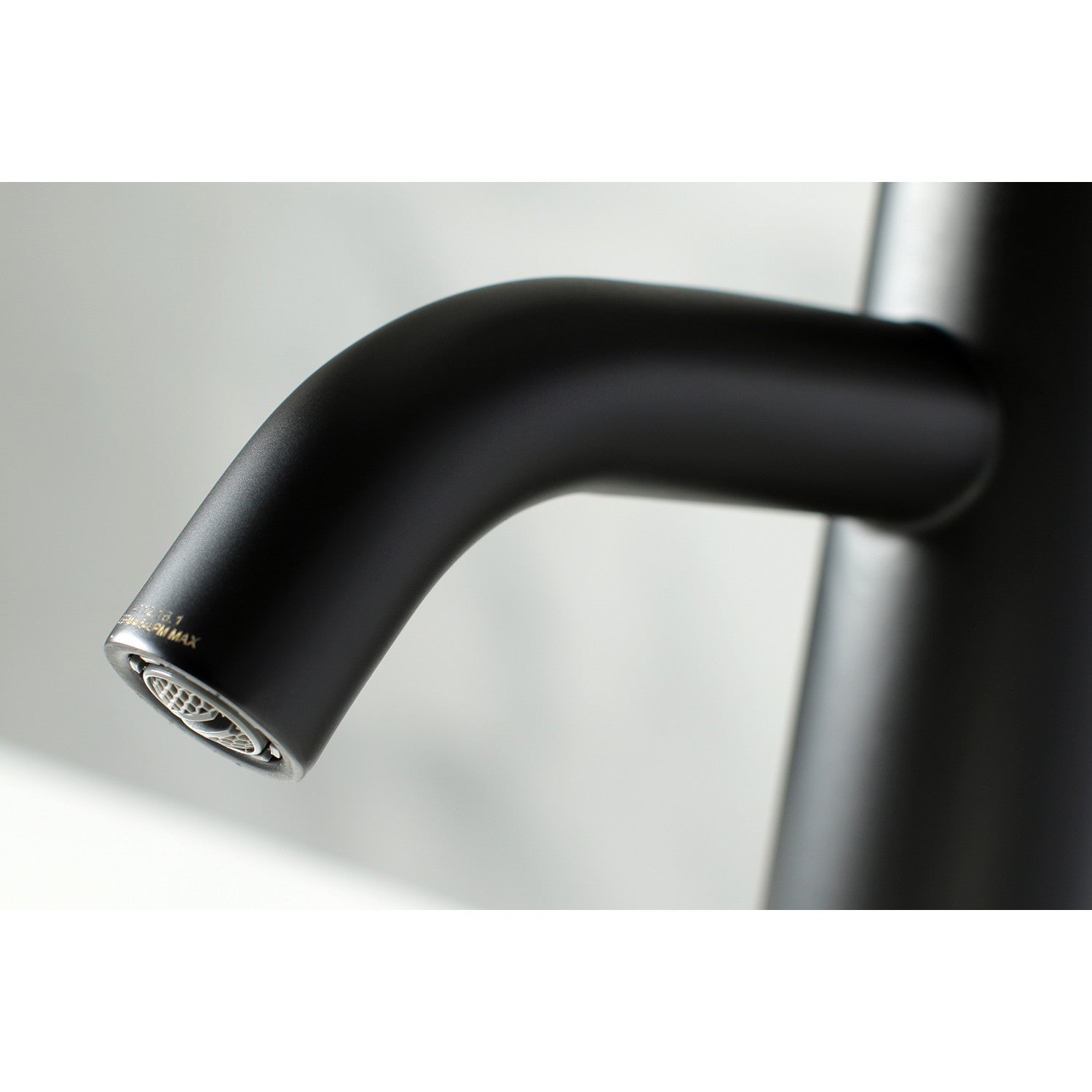 Kingston Sona LS8227DKL - Kaiser One-Handle 1-Hole Bathroom Faucet with Push Pop-Up Drain, Matte Black/Polished Chrome — thumbnail 2